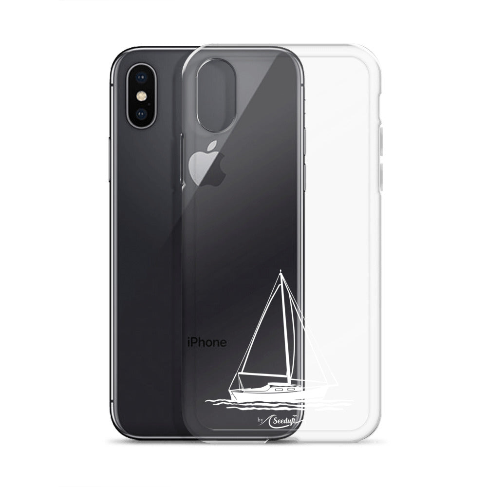 iPhone-Hülle Segelboot im Naturdesign für dunkle Handys